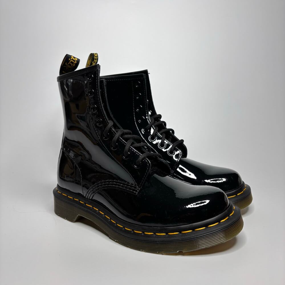 Dr. Martens 1460 Patent Leather 8 Eye Boot in Black